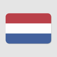 Nome de etiqueta patriótico com pavilhão dos Paíse