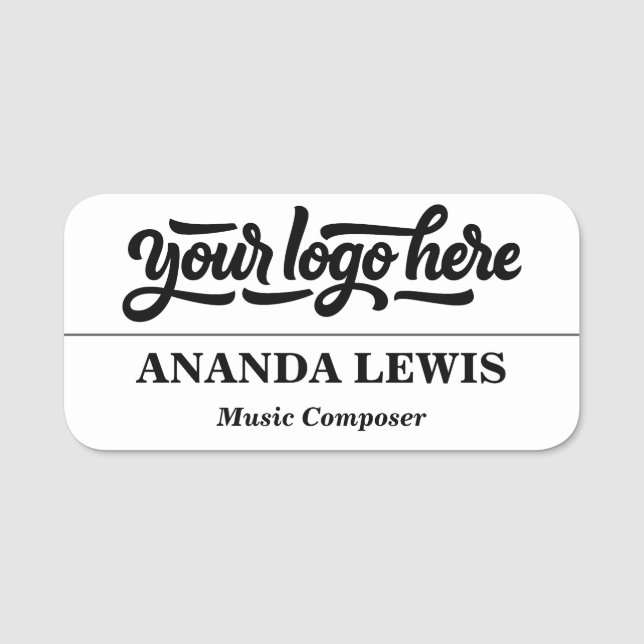 Nome de etiqueta personalizado Nome e Crachá de tí (Frente)