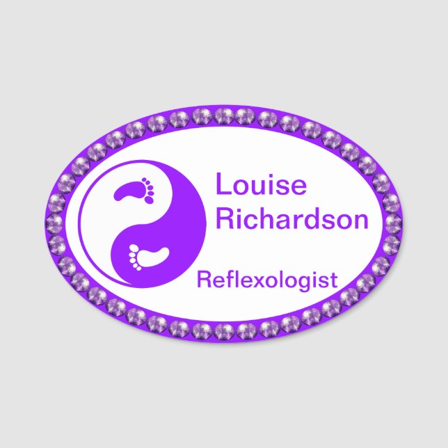 Nome de etiqueta Roxo (Frente)