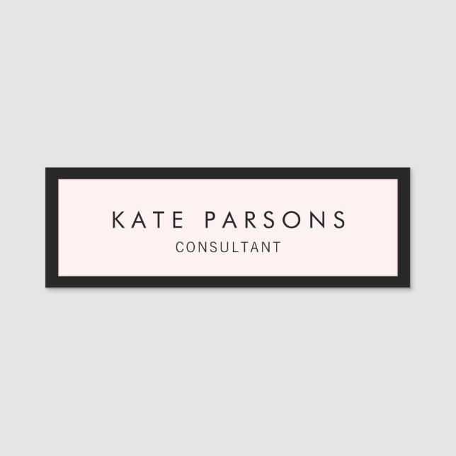 Nome de etiqueta Spa de Beleza Rosa (Frente)