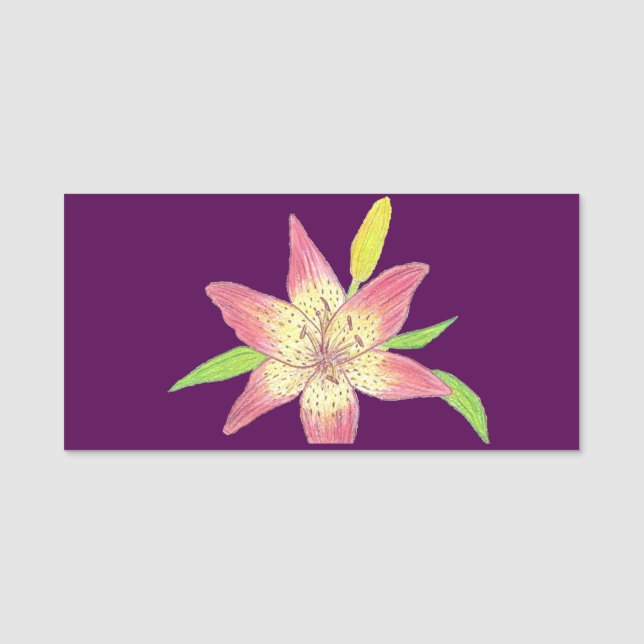 Nome de etiqueta Star Gazer Lily (Frente)