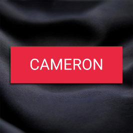 Nome de etiqueta vermelho clássico magnético ou pi