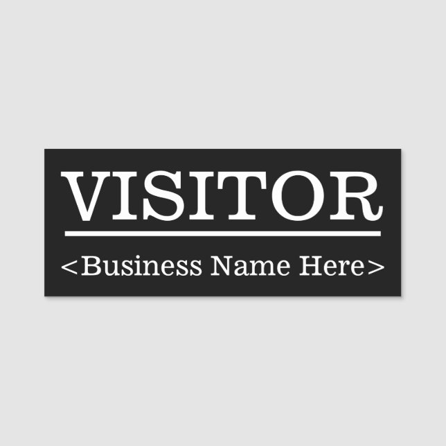 Nome de etiqueta "VISITOR" respeitável (Frente)