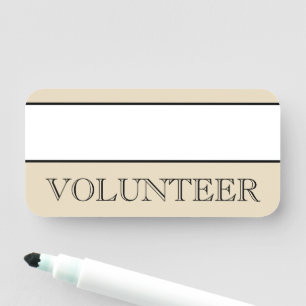 nome de etiqueta "VOLUNTÁRIO"