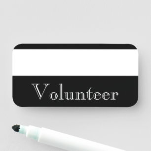 Nome de etiqueta "Voluntário" de Vintage