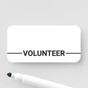 Nome de etiqueta Voluntário do Vazio Preto