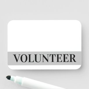 Nome de etiqueta "VOLUNTÁRIO" em negrito