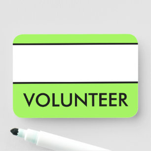 Nome de etiqueta "VOLUNTÁRIO" moderno, na moda