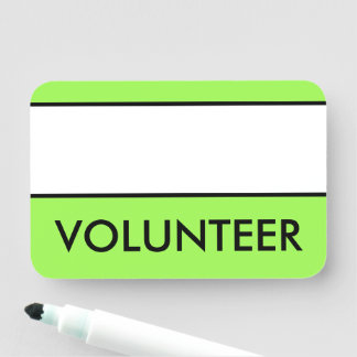 Nome de etiqueta "VOLUNTÁRIO" moderno, na moda