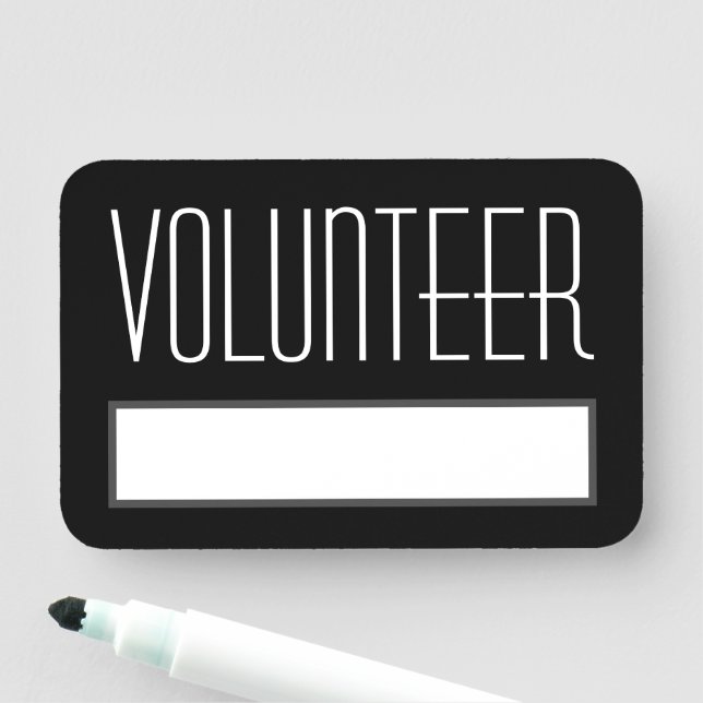 Nome de etiqueta "VOLUNTEER" clássico, luxuoso (In Situ)