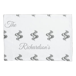 Nome de Família Personalizado Simples Preto e Bran