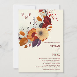 Nome de Flor Silvestre Convite de Casamento de Out