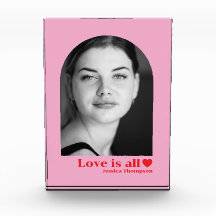 Nome de foto personalizado amor minimalista rosa v
