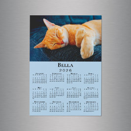 Nome de Foto Personalizado Magnet de Calendário Az