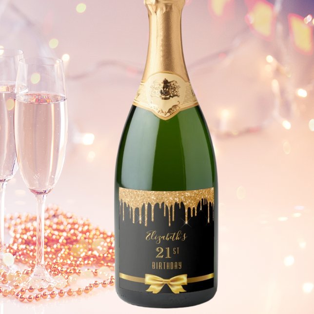 nome de gotejamento de ouro preto de aniversário d (Criador carregado)