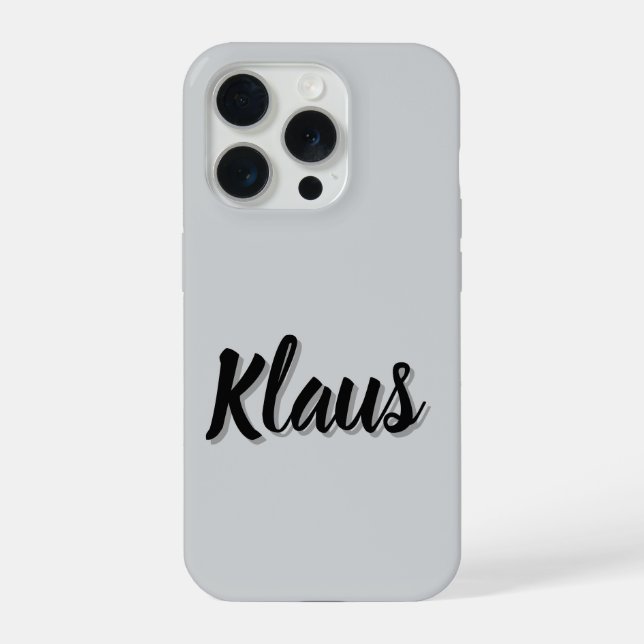 Nome de Klaus masculino, (Verso)