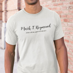 Nome de Marca Básico T-Shirt Branco