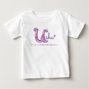 Nome de menina Usha & significado Camisa com monog