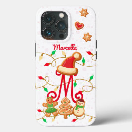 Nome de Natal Monograma Pão de Pão Vermelho Person