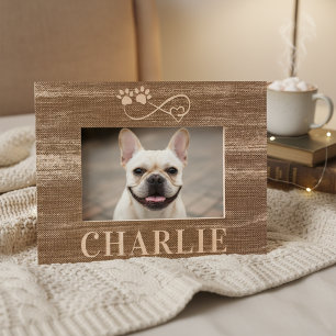 Nome de Pet Personalizado e Quadro de Foto em Wood