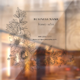 Nome de Salão de Beleza com Bordas Florais Elegant