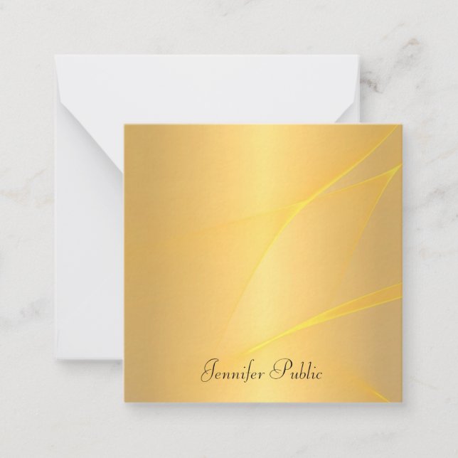 Nome de Script Manuscrito Dourado Modelo de Fundo (Frente)