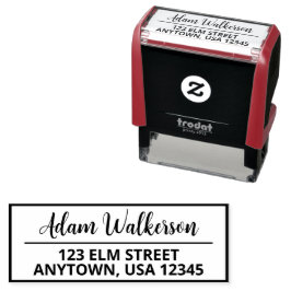 Nome de Script Minimalista Simples Carimbo de Ende