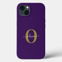 Nome de Script Monograma Personalizado Branco Puro