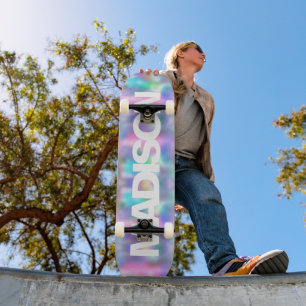 Nome de Skate Personalizado Holográfico Arco-íris