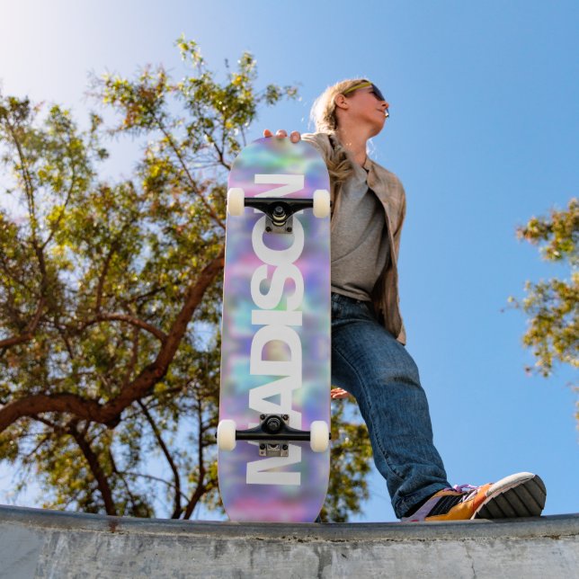 Nome de Skate Personalizado Holográfico Arco-íris (Ao ar livre 1)