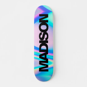 Nome de skate personalizado Holográfico preto