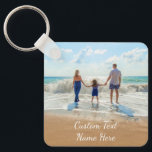 Nome de Texto de Foto Personalizado Chaveiro Fotog<br><div class="desc">Foto e texto personalizados - Design único - Família personalizada/amigos ou presente pessoal - Adicione seu texto e foto - Redimensionar e mover elementos com a ferramenta Personalização! Escolha fonte / tamanho / cor! Boa Sorte - Seja Feliz :)</div>