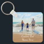 Nome de Texto de Foto Personalizado Chaveiro Fotog<br><div class="desc">Foto e texto personalizados - Design único - Família personalizada/amigos ou presente pessoal - Adicione seu texto e foto - Redimensionar e mover elementos com a ferramenta Personalização! Escolha fonte / tamanho / cor! Boa Sorte - Seja Feliz :)</div>