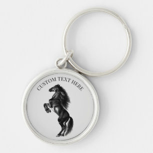 Nome de Texto Personalizado de Chaveiro de Cavalo