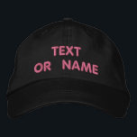 Nome de Texto Personalizado Que Seu Boné Baseball<br><div class="desc">Design Seus Próprios Chapéus Personalizados Bordados com Texto Personalizado - Adicione Seu Texto / Nome / Logotipo / Mais - Escolha Sua Cor / Tamanho / Fonte - Torne Seus Presentes Únicos De Beisebol / Bonés :)</div>