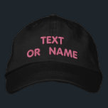 Nome de Texto Personalizado Que Seu Boné Baseball<br><div class="desc">Design Seus Próprios Chapéus Personalizados Bordados com Texto Personalizado - Adicione Seu Texto / Nome / Logotipo / Mais - Escolha Sua Cor / Tamanho / Fonte - Torne Seus Presentes Únicos De Beisebol / Bonés :)</div>