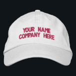 Nome de Texto Personalizado Que Seu Boné Baseball<br><div class="desc">Bonés / Chapéus de Baseball de Promocional Personalizado Fácil - Adicione seu texto - Nome - Empresa / Número / Carta / Slogan - Tagline / ou Site, Telefone, E-mail, Alça de Mídia Social, Endereço, Logotipo - Foto / mais - Escolha Sua Cor / Tamanho / Fonte - Faça seu...</div>