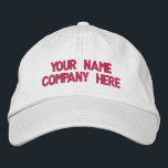 Nome de Texto Personalizado Que Seu Boné Baseball<br><div class="desc">Bonés / Chapéus de Baseball de Promocional Personalizado Fácil - Adicione seu texto - Nome - Empresa / Número / Carta / Slogan - Tagline / ou Site, Telefone, E-mail, Alça de Mídia Social, Endereço, Logotipo - Foto / mais - Escolha Sua Cor / Tamanho / Fonte - Faça seu...</div>