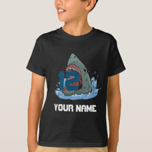 Nome do aniversário do tubarão e idade T-Shirt