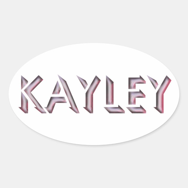 Nome do autocolante Kayley (Frente)