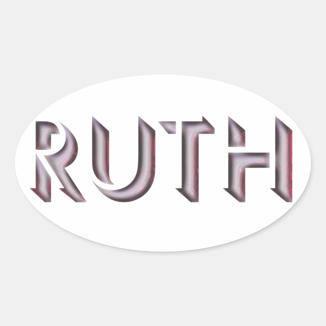 Nome do autocolante Ruth (Frente)