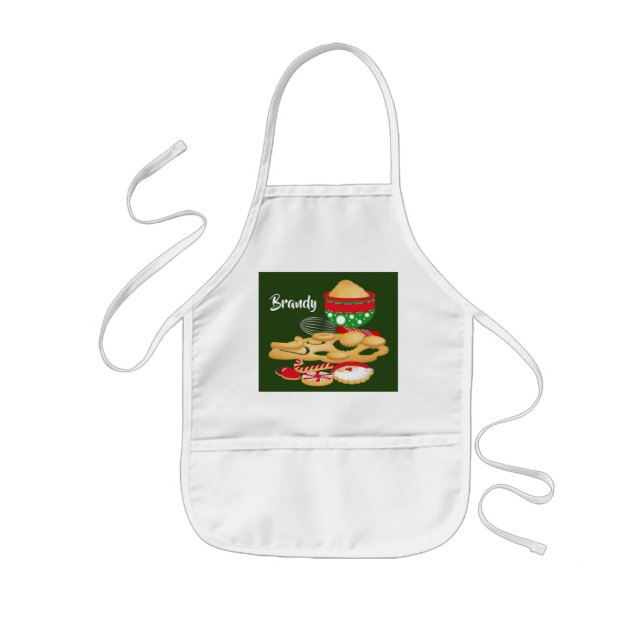 nome do avental de panificação de Natal para crian (Frente)