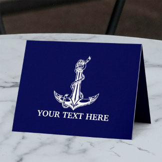 Nome do barco de corda de âncora náutica vintage