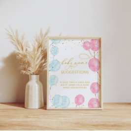 Nome do Bebê Sugestões de Gênero Poster de Revisão