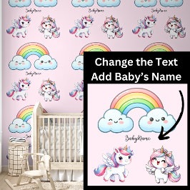 Nome do bebê, Unicórnios bonitos e arco-íris a ros