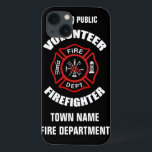Nome do Bombeiro Voluntário Modelo<br><div class="desc">Logotipo do Red Fire Department. Personalize com seu nome e departamento. Excelente para bombeiros voluntários e primeiros respondedores.</div>