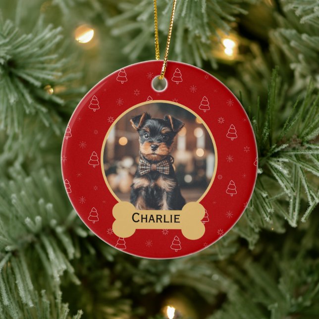 Nome do Cão de Natal Vermelho Enfeite de Natal (Árvore)