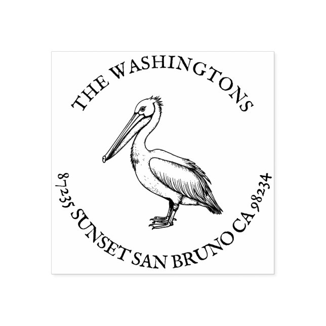 Nome do Carimbo de Endereço de Retorno Pelicano Pe (Impressão)