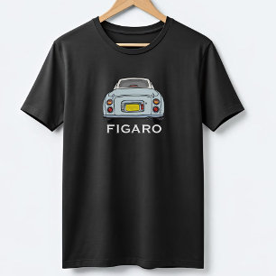 Nome do Carro Aqua Figaro Pálido Figuras T-Shirt