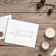 Nome do casal Cartão de Nota Monograma de Casament